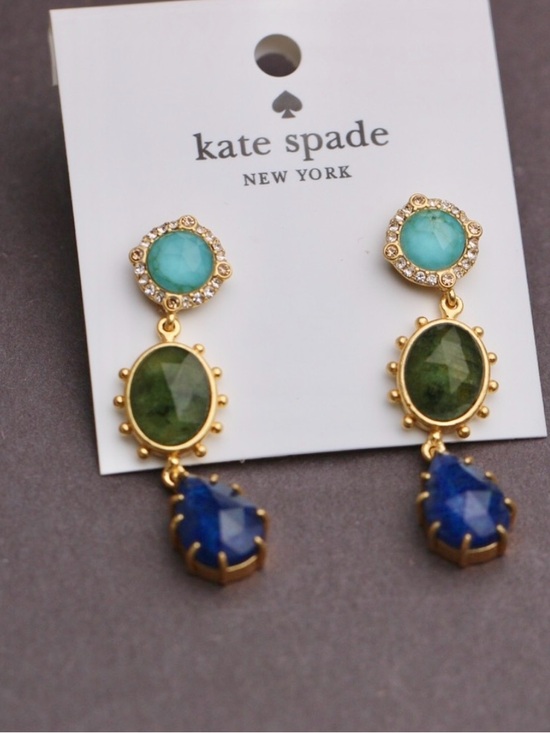 kate spade Jewelry - Kate Spade Triple Crystal Earrings